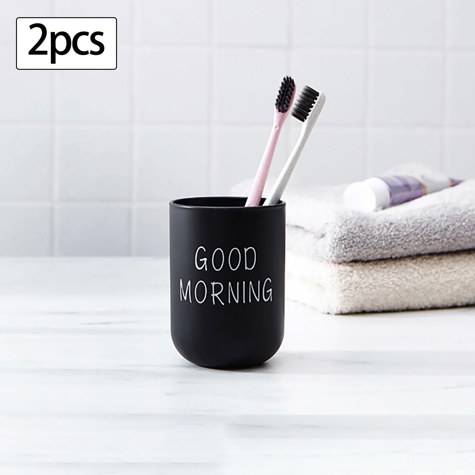 2x Toothbrush Holder 330ml Bathroom Accessories for Countertop Holiday Gifts