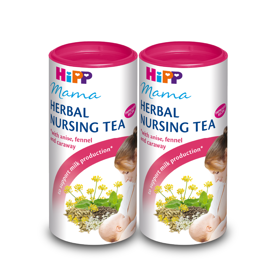 Combo 2 Trà cốm lợi sữa hoà tan HiPP Mama Herbal Nursing Tea 100% thảo mộc, dành cho mẹ sau sinh và đang cho con bú giúp bồi bổ cơ thể, hỗ trợ và tăng cường lượng sữa