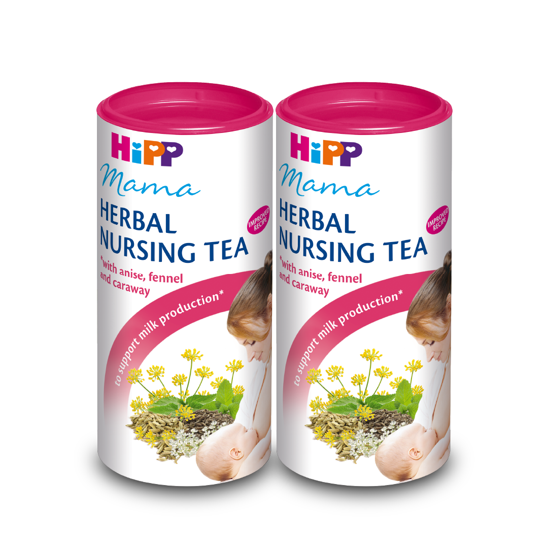 Combo 3 Trà cốm lợi sữa hoà tan HiPP Mama Herbal Nursing Tea 100% thảo mộc, dành cho mẹ sau sinh và đang cho con bú giúp bồi bổ cơ thể, hỗ trợ và tăng cường lượng sữa (2 hộp x 200g)