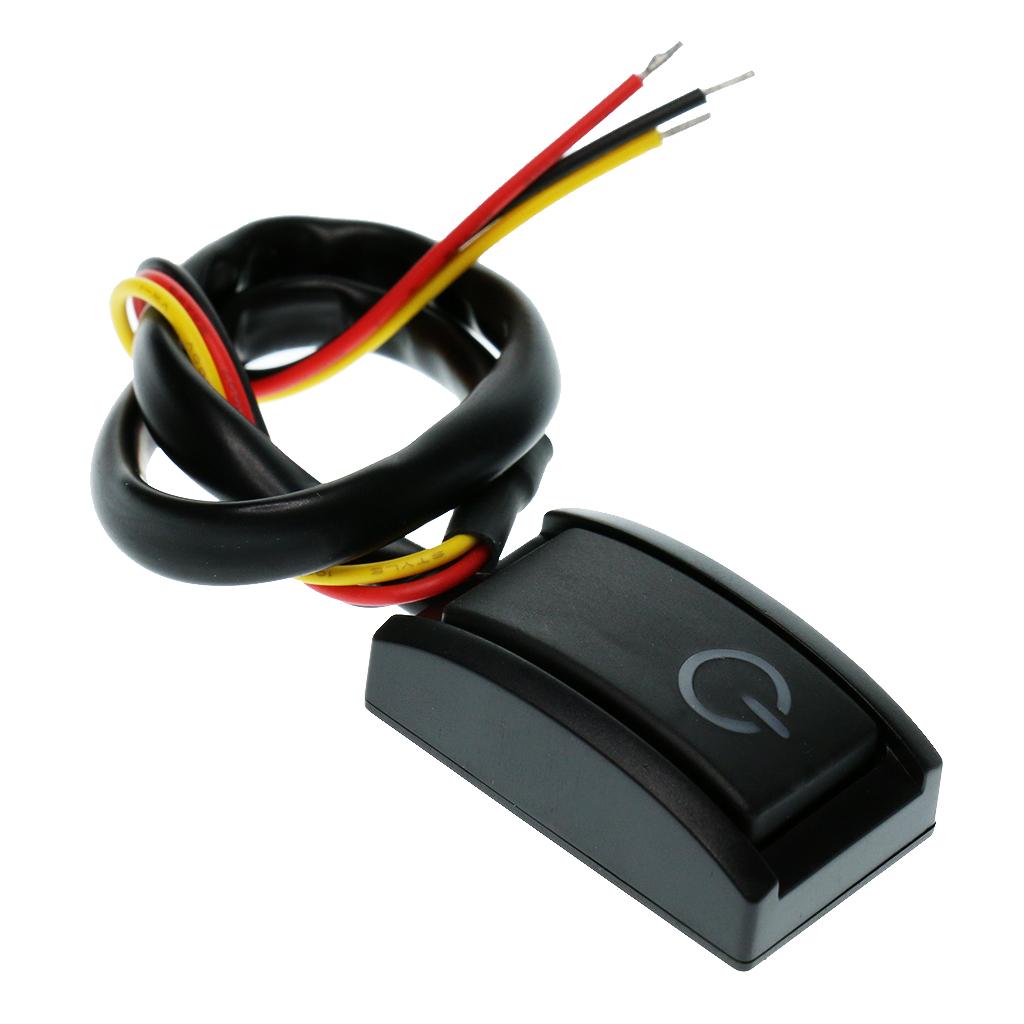 2xDC12V 200mA 2.4W Car Auto Vehicle On/Off Push Button Switch for Universal