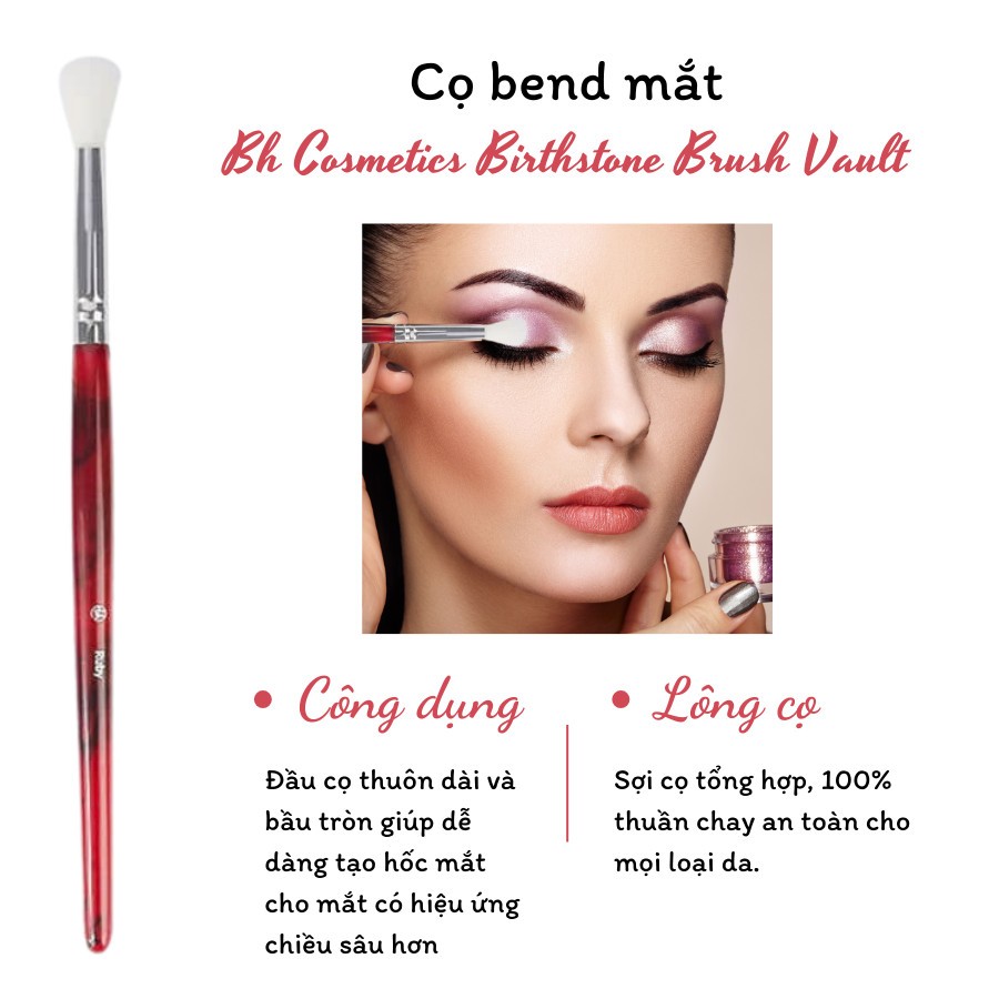 CỌ TÁN PHẤN MẮT BLEND BH COSMETICS BIRTHSTONE RUBY