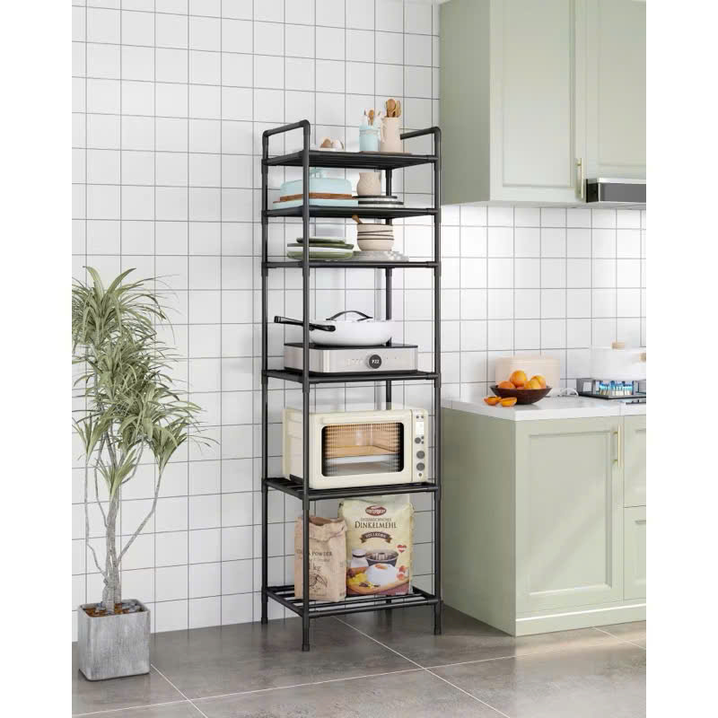 Kệ Nhà Bếp, Kệ Phòng Khách 6 Tầng Đa Năng, Khung Thép Carbon Sơn Tĩnh Điện Chống Rỉ - HÀNG CHÍNH HÃNG MINIIN