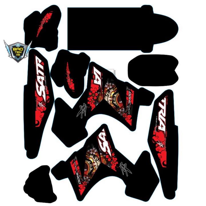 Tem trùm Satria fi đỏ đen