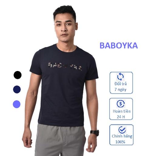 Áo Phông Nam Chất Cotton In Thêu Logo Trước Ngực cách Điệu Phong Cách Trẻ Trung Năng Động