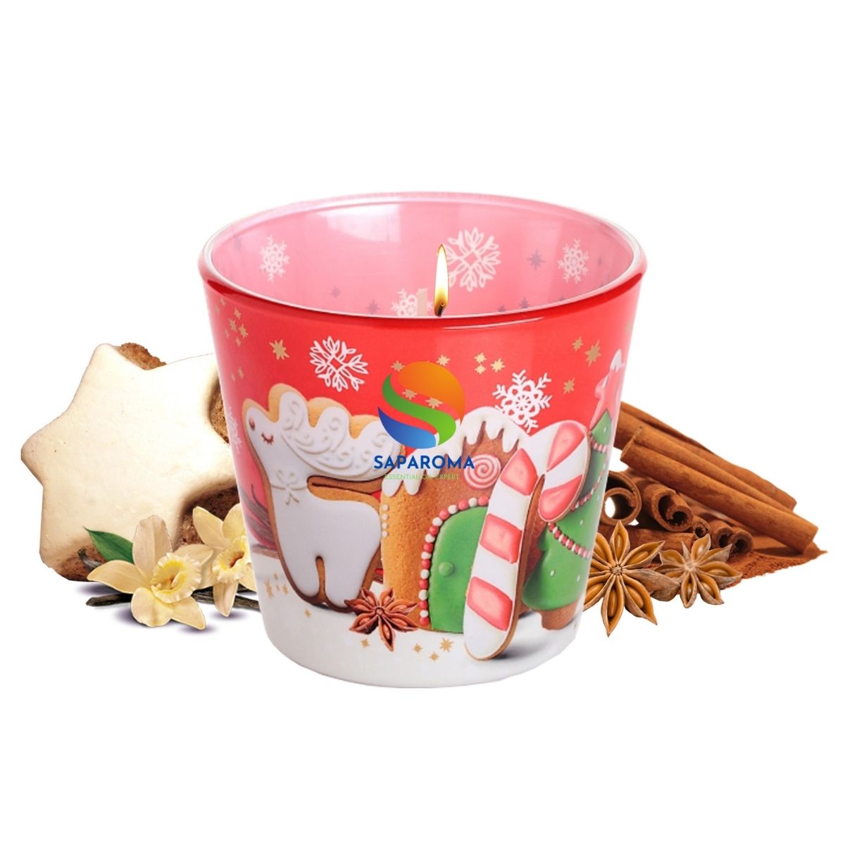 Ly nến thơm tinh dầu Bartek Christmas Sweets 115g QT0068 - bánh cam, quế, gừng, vani, trang trí, thơm phòng, thư giãn, hỗ trợ khử mùi (giao mẫu ngẫu nhiên)