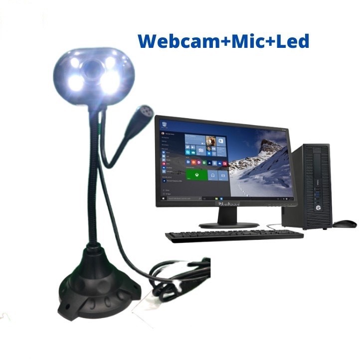 Webcam dùng cho máy tính tích hợp micro đàm thoại