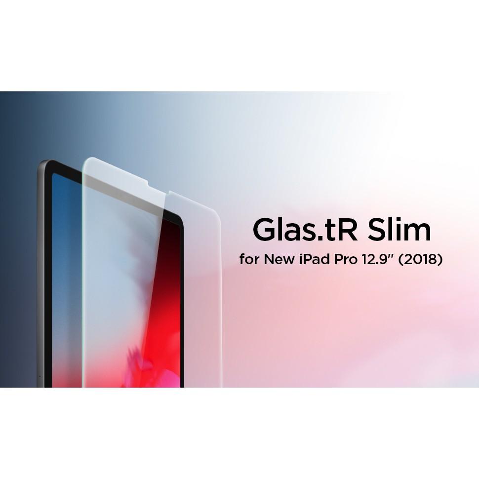 Miếng dán kính cường lực cho iPad Pro 12.9 inch (2018) Spigen Glas.tR SLIM - hàng chính hãng