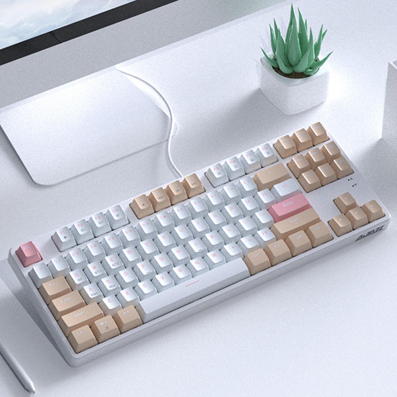 AK871 Mechanical Keyboard with A TKL Layout 87 Keys Wireless Office Keyboard
