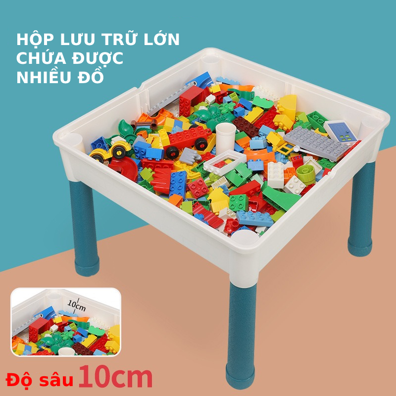 [Có sẵn] Bàn xếp hình, bàn đa chức năng, vừa chơi vừa học Đồ chơi thông minh cho bé phát triển