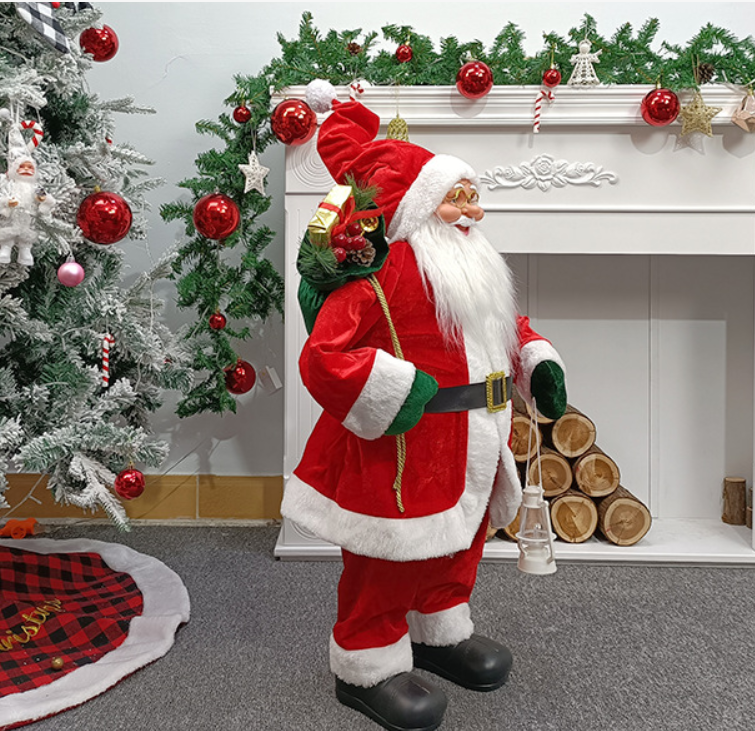 Ông Già Noel Đứng Cao 82cm MẪU Y Trang trí Cây Thông, Trang Trí Noel Giáng Sinh