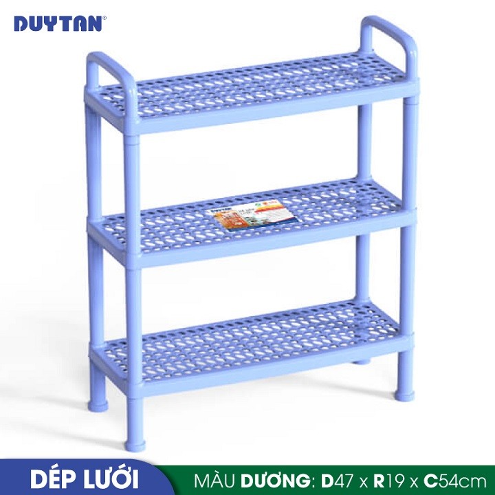 Kệ dép lưới lớn nhựa Duy Tân 3 tầng (47 x 19 x 54 cm) - 03918 - Giao màu ngẫu nhiên - Hàng chính hãng