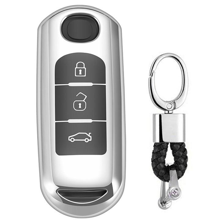 Bao chìa khóa bằng TPU, ốp chìa khóa, móc khóa ô tô dùng riêng cho xe Mazda 2, Mazda 3, CX5, CX8