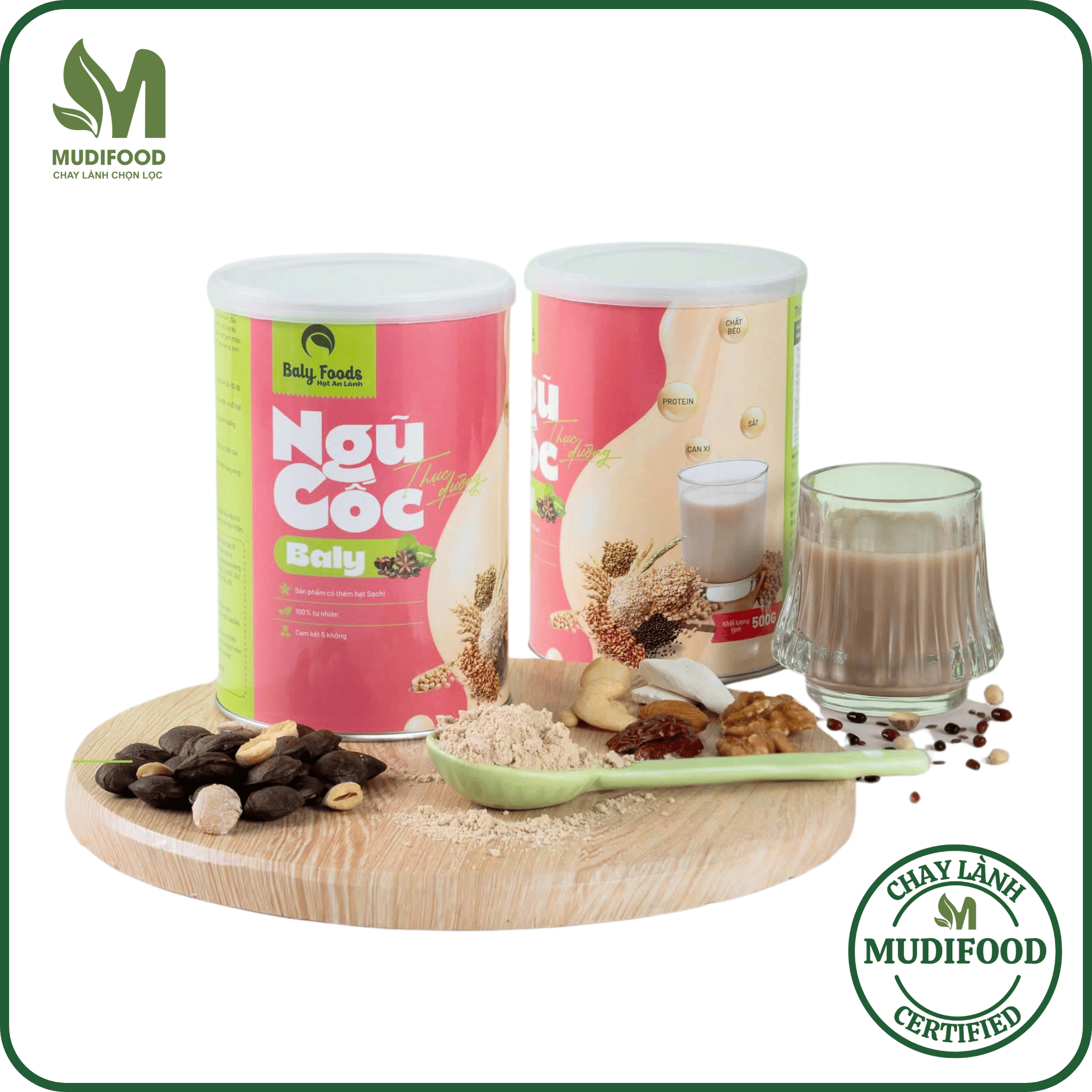 Ngũ Cốc Thực Dưỡng Baly Baly Foods Hũ 500g - Dành Cho Mẹ Bầu, Bổ Sung Dưỡng Chất Trong Giai Đoạn Thai Kỳ, Bé Yêu Khỏe Mạnh