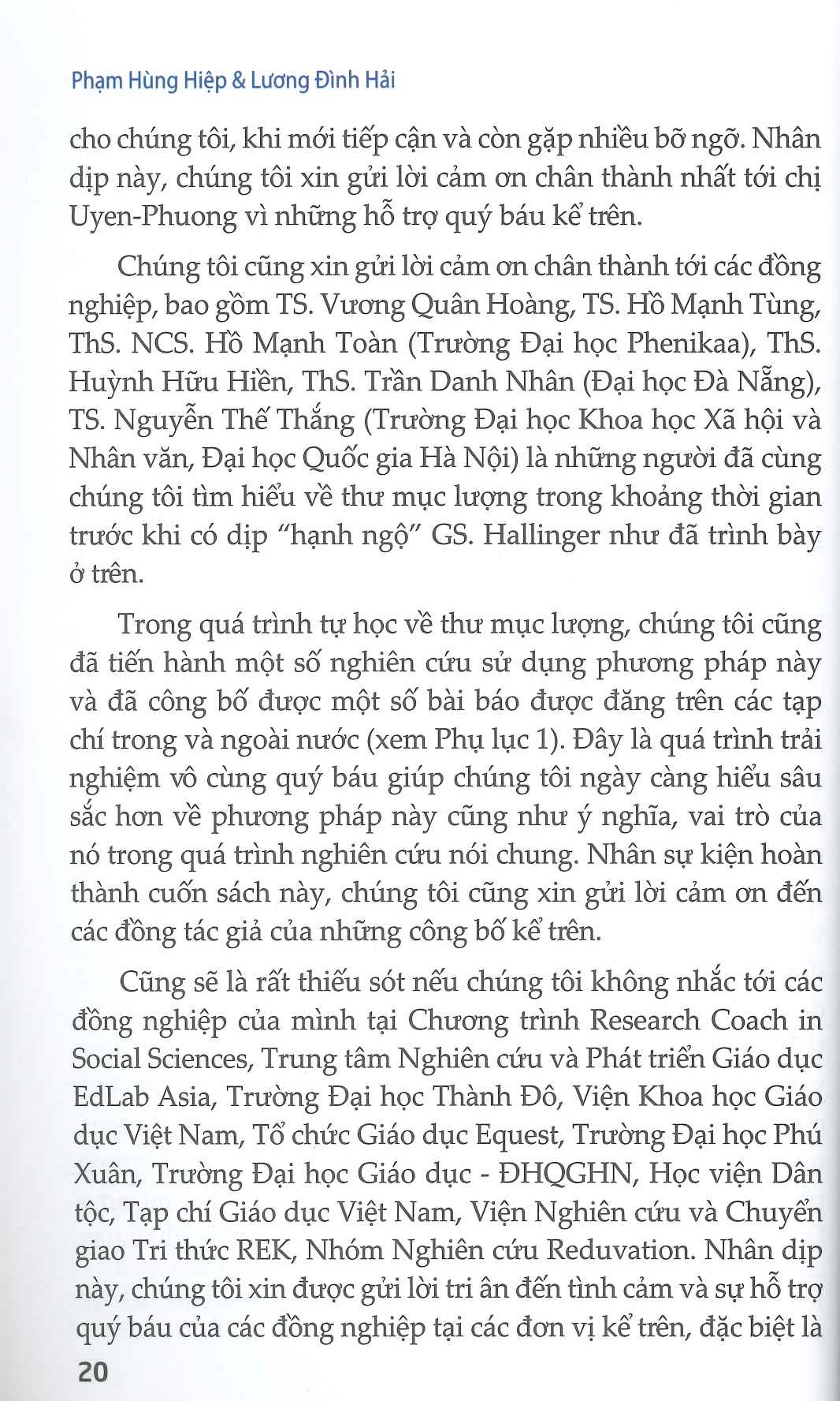 Từng Bước Thực Hành Phương Pháp Thư Mục Lượng Để Làm Tổng Quan Tài Liệu (Bản in màu) - Phạm Hùng Hiệp &amp; Lương Đình Hải