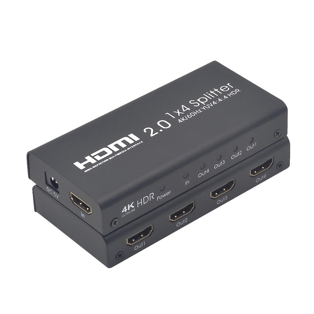 HDMI Splitter 1 In 4 Out 4K/60HZ HDMI Switch Box Switcher Adapter UK Plug