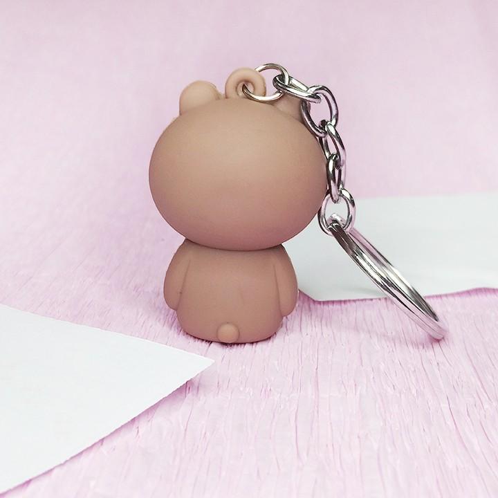 Móc khóa gấu Brown cao 4.5cm ✓Hàng mẫu 2