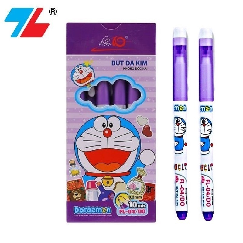 [Hàng chính hãng] Hộp bút lông kim Thiên Long Doraemon FL-04/DO FL04/DO ngòi 0.3mm