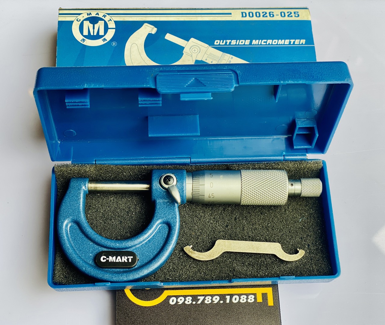 Thước đo Micromet C-mart 0-25mm, Thước Panme C-mart D0026-025