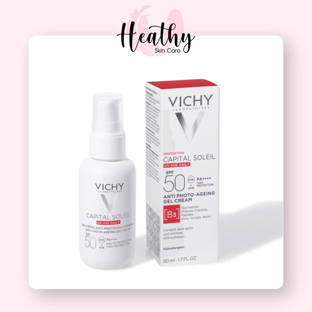 Gel Chống Nắng Bảo Vệ Da Và Ngăn Ngừa Thâm Nám, Đốm Nâu, Nếp Nhăn Vichy UV Age Daily 50ml