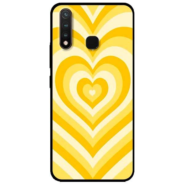 Ốp lưng dành cho Vivo Y19 / U3 - Tim Cầu Vồng Vàng