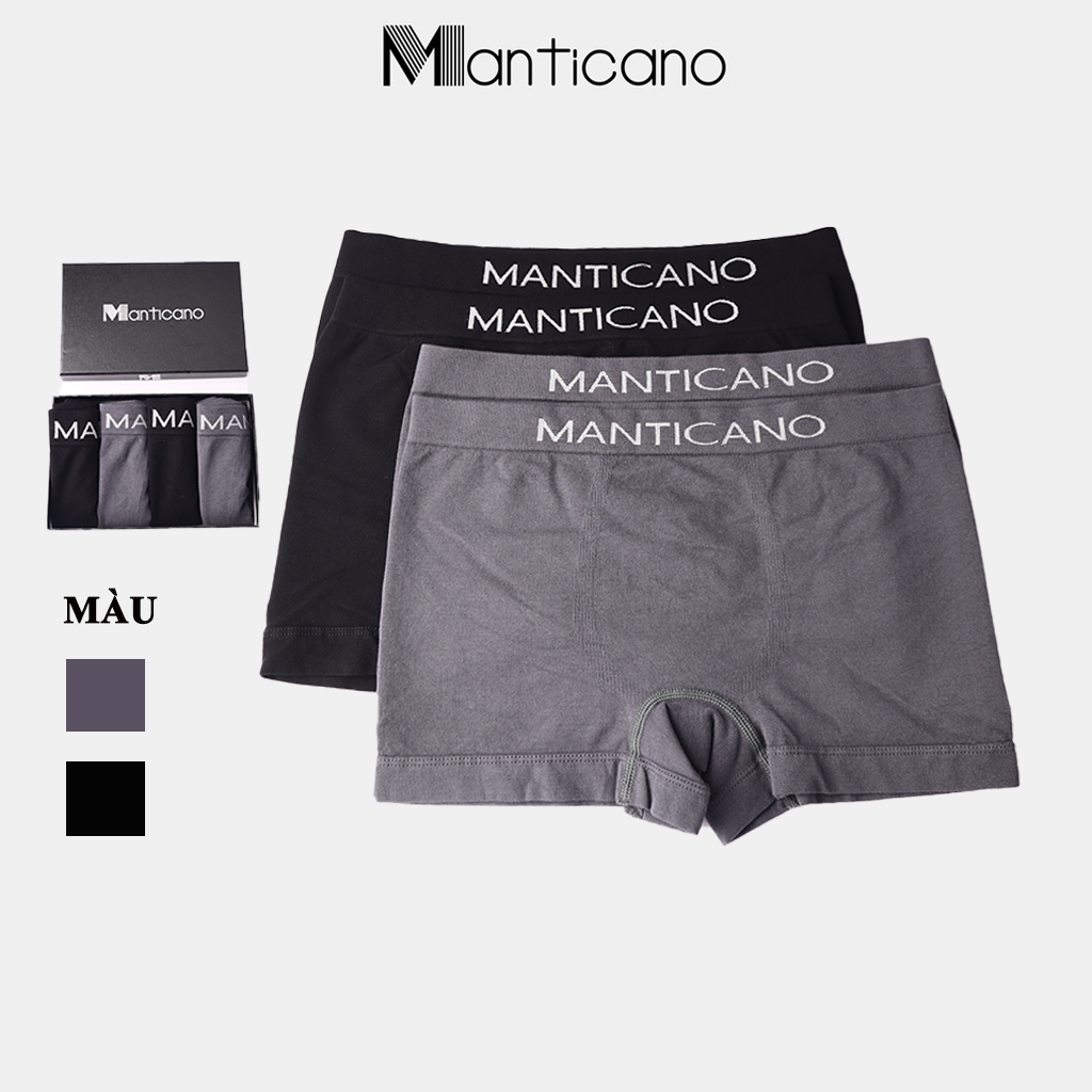 Combo 4 quần lót nam boxer Manticano vải Modal - sợi Sồi bảo vệ sức khoẻ sinh sản nam giới quần sịp đùi nam