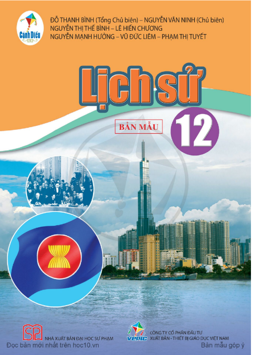 Sách giáo khoa Lịch Sử 12- Cánh Diều (Kèm Nilon bọc Sách)