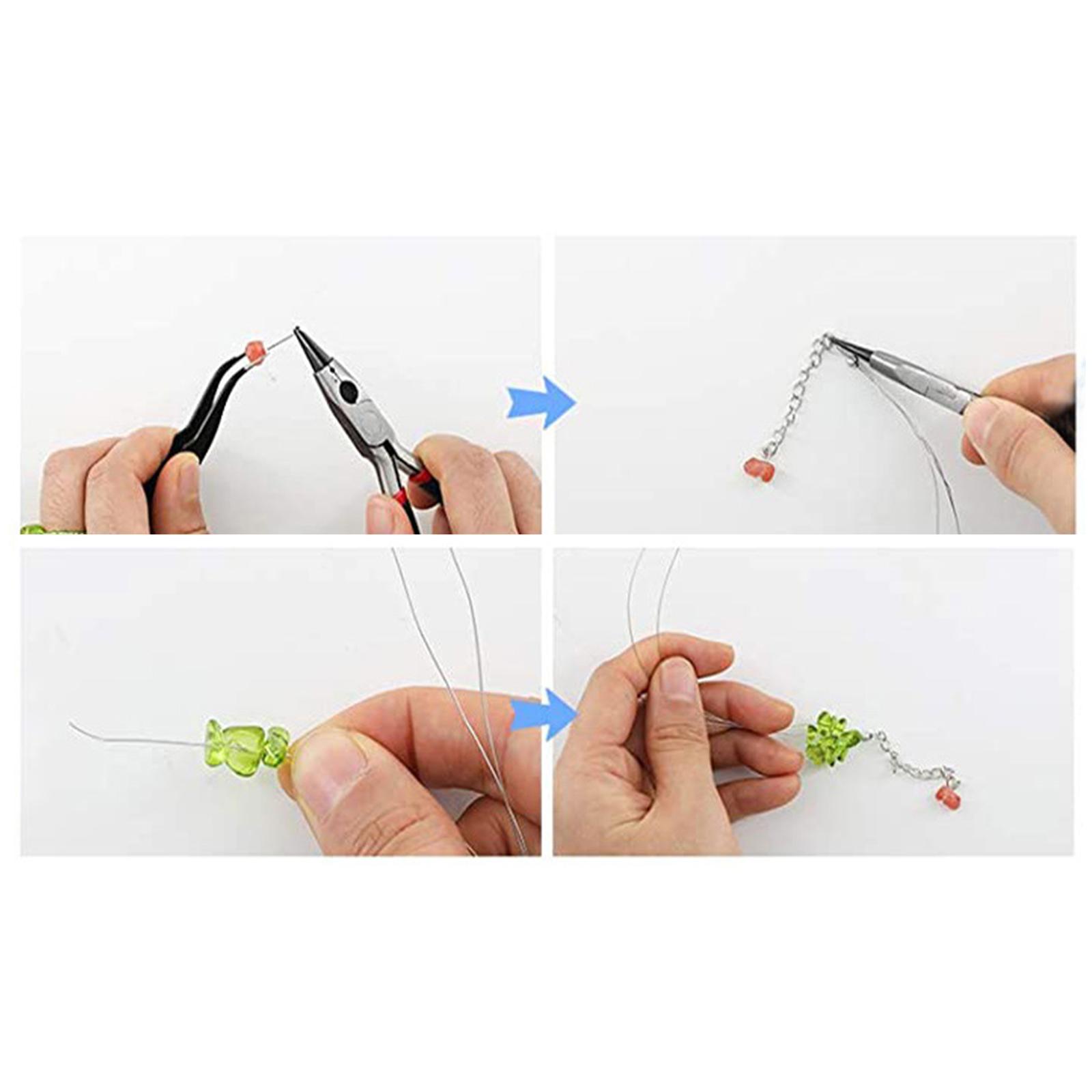 Bộ Dụng Cụ Làm Bông Tai Tự Làm Với Hạt Đá Quý Pha Lê