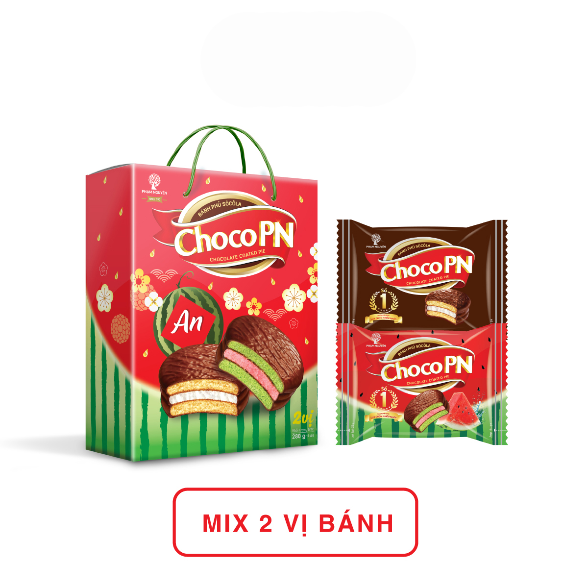 Bánh phủ sôcôla 2 vị AN – Choco PN 280