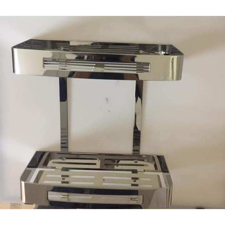KỆ 2 TẦNG NHÀ TẮM LÀM BẰNG INOX 304