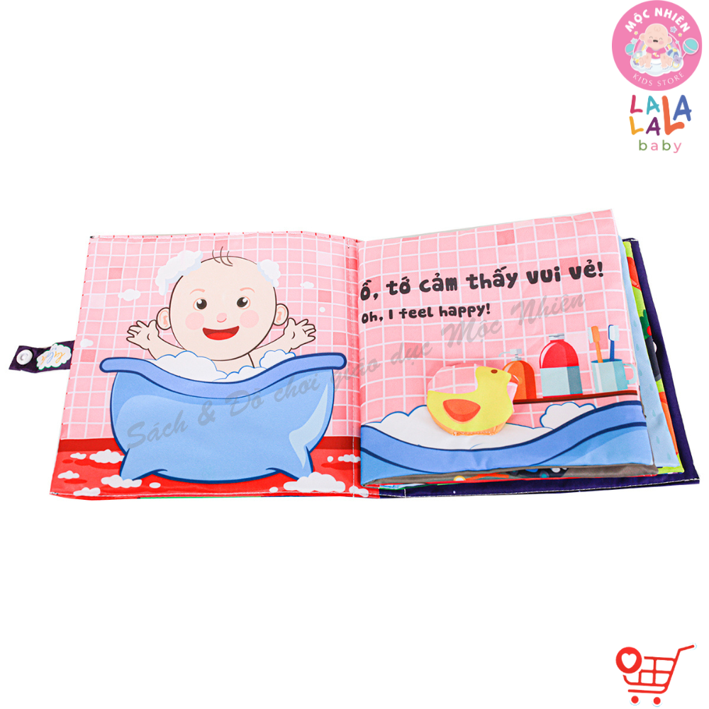 Sách Vải Lật Mở Đa Tương Tác Cho Bé 0 - 4 tuổi - Lalala Baby