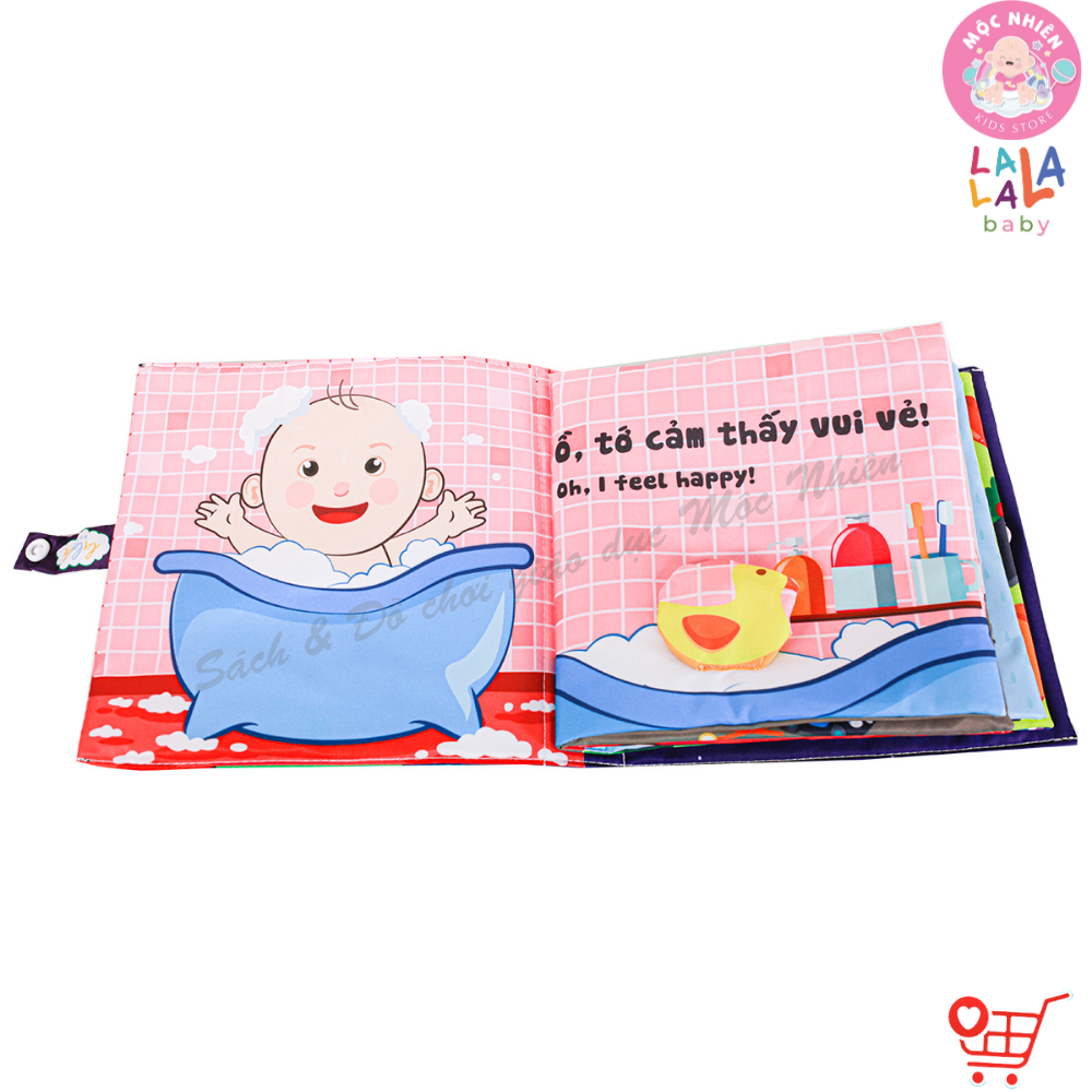 Sách Vải Lật Mở Đa Tương Tác Cho Bé 0 - 4 tuổi - Lalala Baby (Nhiều chủ đề)