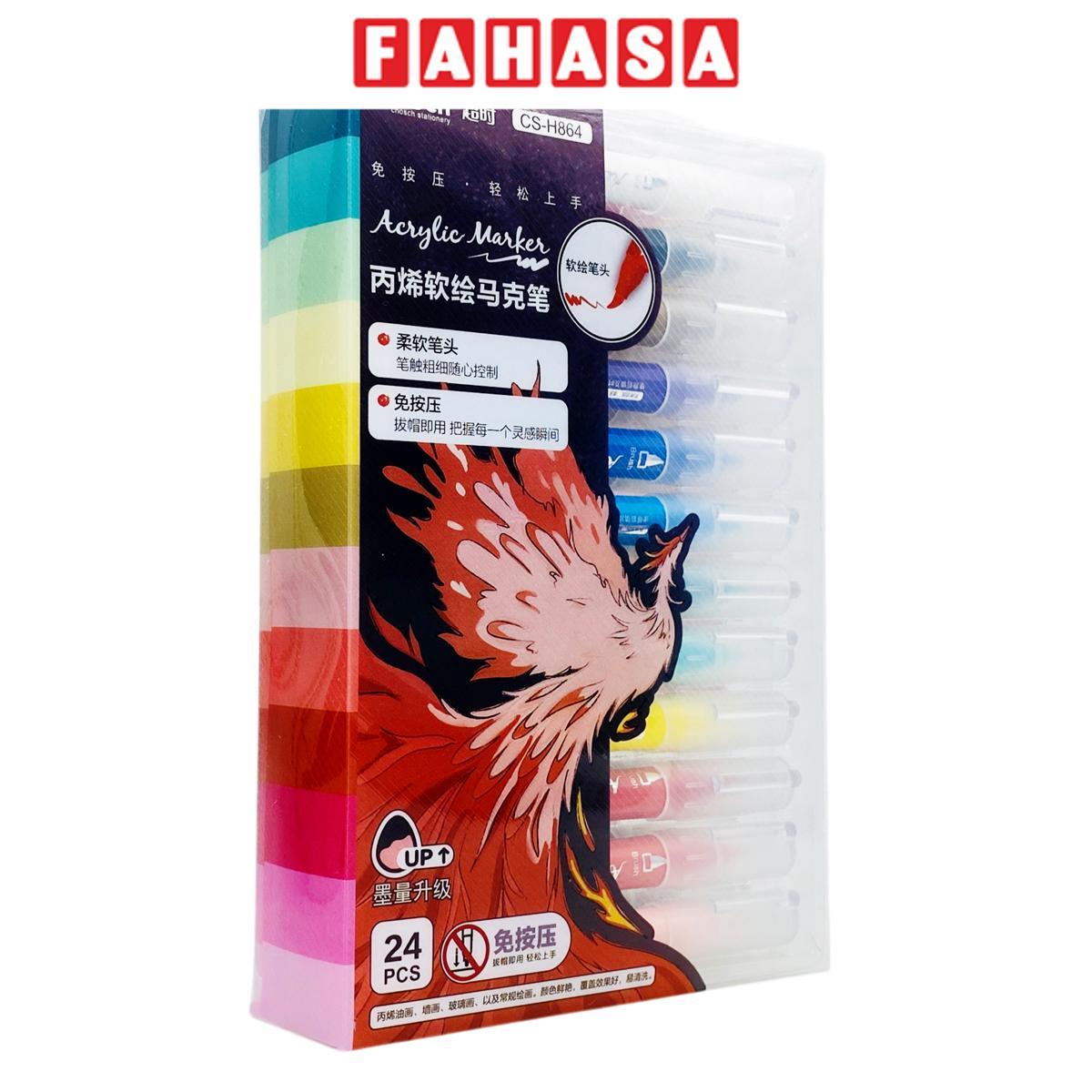 Hộp 24 Bút Lông Màu Acrylic - Chosch H864