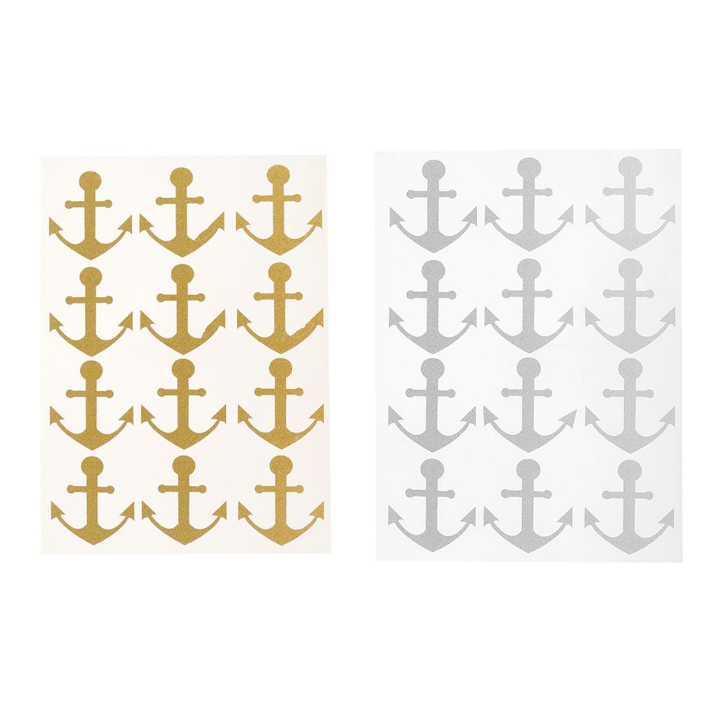 Anchor Wall Decal Removable Sticker Home Room Nursery Xmas DIY Decoration Gold