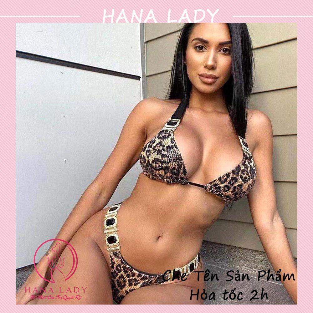 Bikini 2 mảnh sexy họa tiết da beo gợi cảm, đồ tắm dây quyến rũ BN138