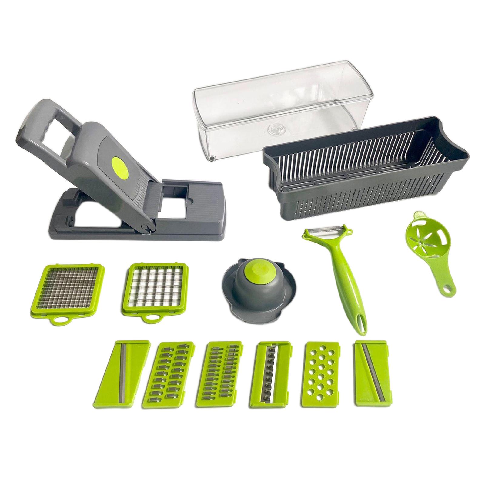 13 in 1 Manual Vegetable Slicer Potato Cutter Stainless Steel Kitchen Tool