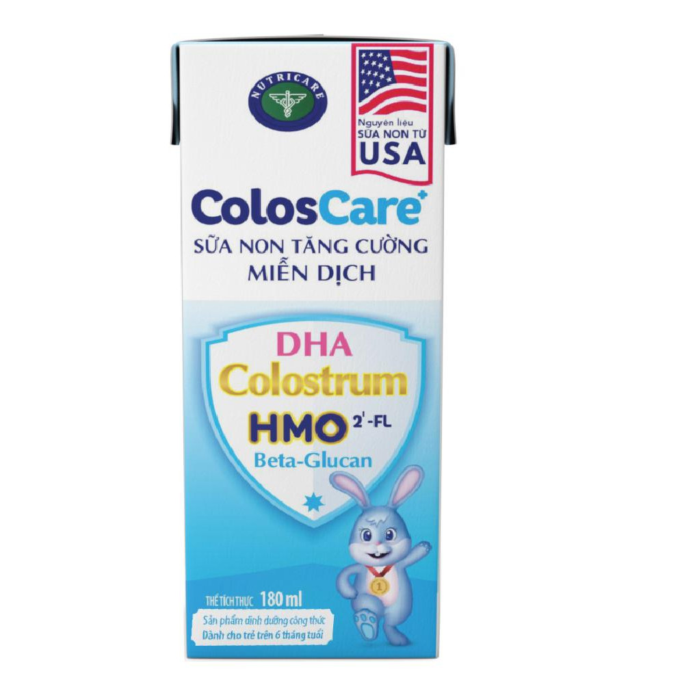 Thùng sữa công thức pha sẵn Nutricare ColosCare (180ml x 48 hộp)- sữa non tăng cường miễn dịch