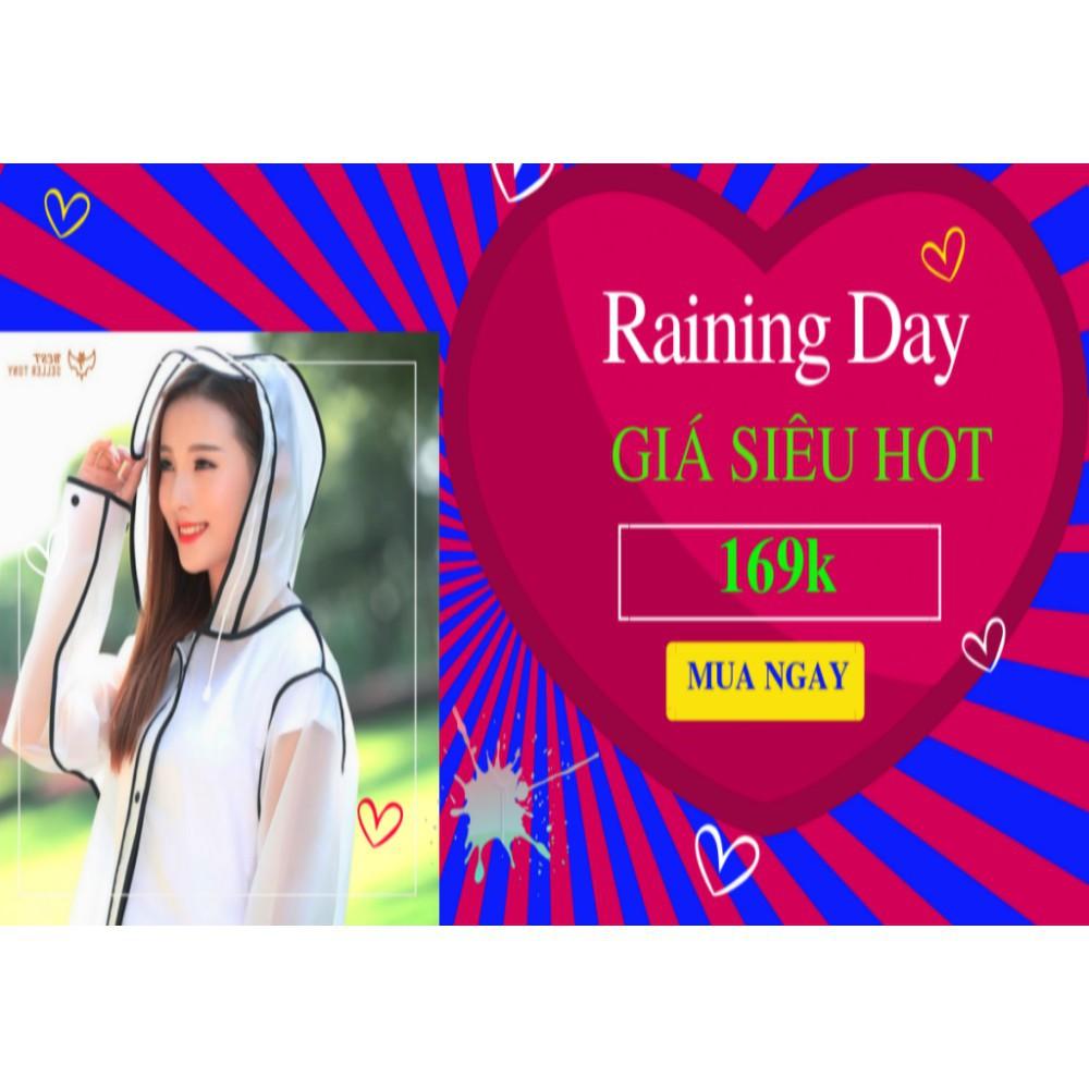Áo mưa thời trang có mũ cao cấp tránh nắng mưa - Hot mùa mưa