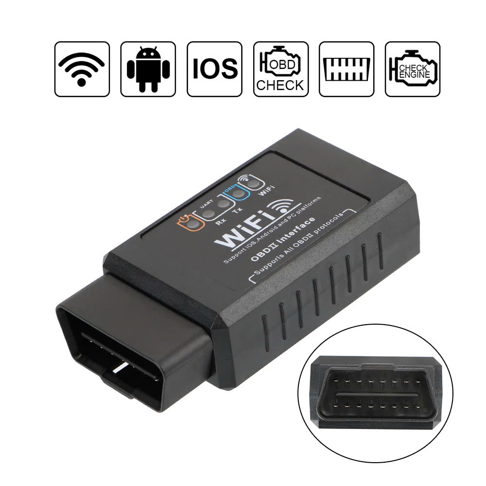 Máy OBD2 Wifi Tex - Bản Mới Màu Đen Loại Tốt Đọc Xóa Lỗi Hiệu Quả, ĐÈN TRANG TRÍ