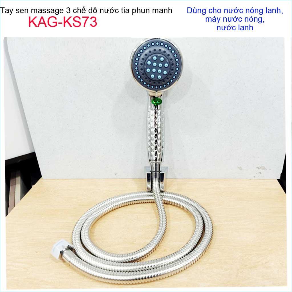 Vòi sen tắm cao cấp KAG-KS73 trọn bộ có dây, Best Sales shower head vòi hoa sen tia nước mạnh sử dụng tốt