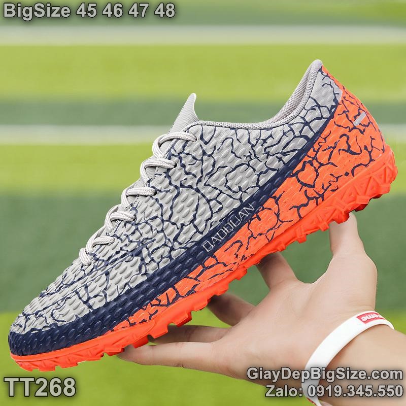 Giày đá bóng sân cỏ nhân tạo cỡ lớn 45 46 47 48 cho nam cao to chân ú bè. Big size soccer shoes for wide feet