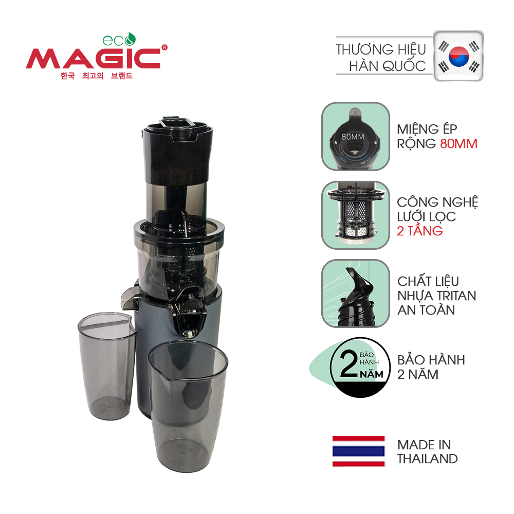 Máy ép tốc độ chậm miệng rộng thế hệ mới Magic Eco AC-139 - Hàng chính hãng