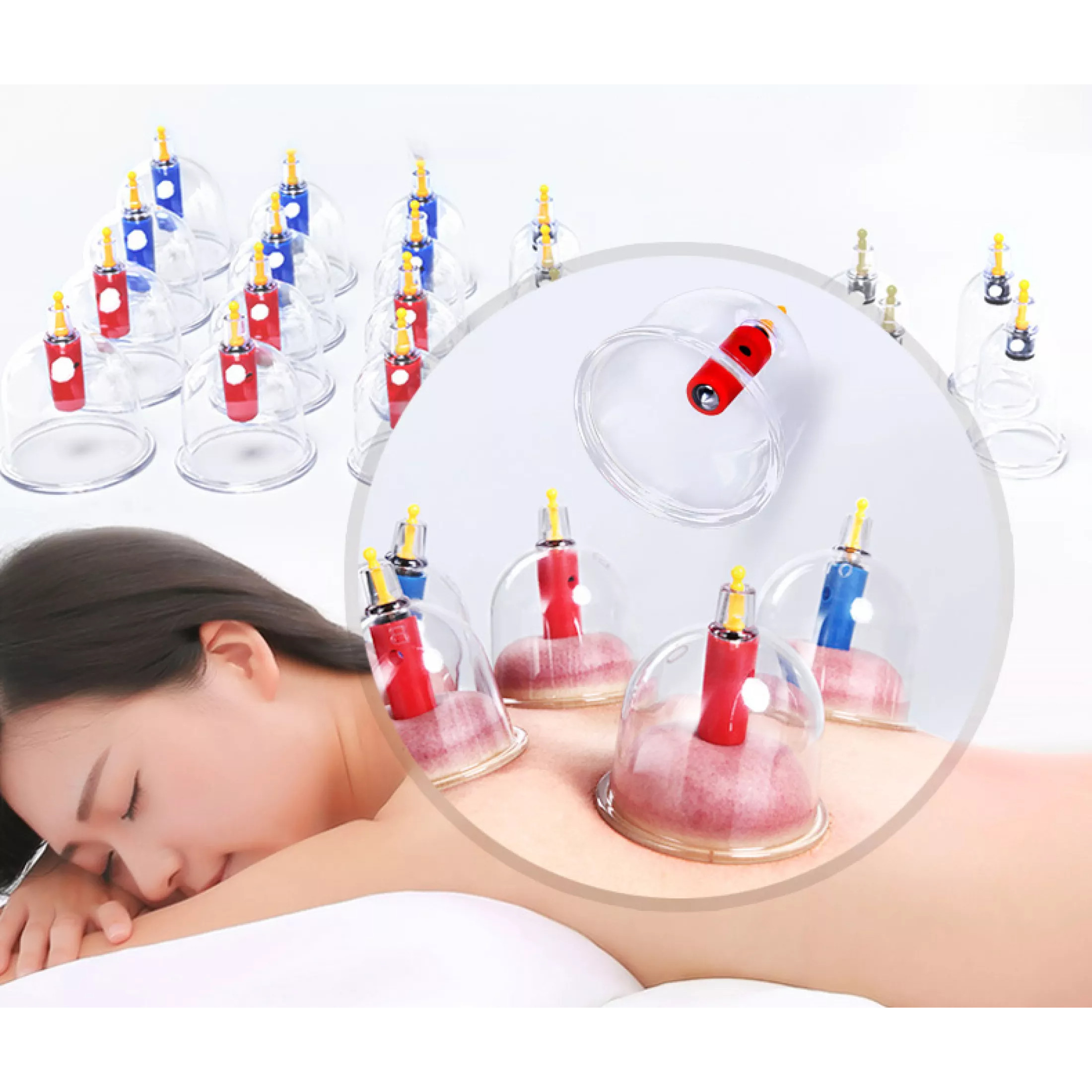 Massage toàn thân giác hơi  24 ống Bằng Nhựa Nguyên Sinh