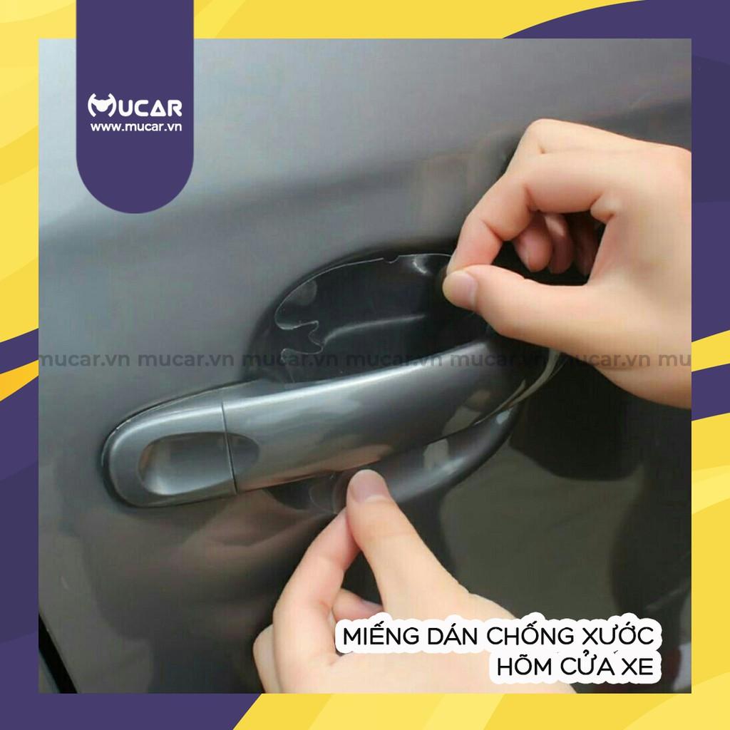 Bộ 4 miếng dán chống xước hõm cửa xe ô tô