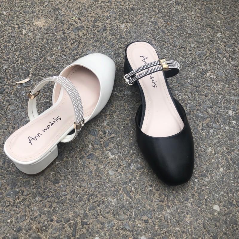 Giày sandal tiện lợi mũi vuông 3 phân phối quai đá [HÀNG BẢO HÀNH