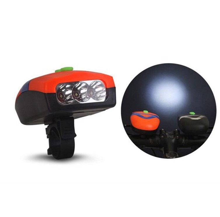 Đèn pin xe đạp kiêm còi báo FY-037 siêu sáng - Đèn Pin xe đạp - Đèn trước xe đạp dùng pin - Hàng chính hãng