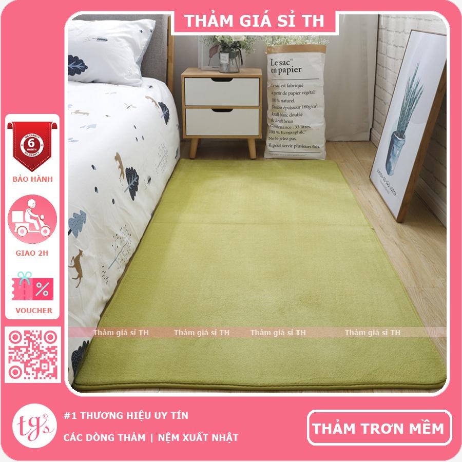 Thảm Nhung Màu Xanh Cỏ | Thảm Trang Trí Phòng Khách - Phòng Ngủ - Thảm Trải Sofa - Thảm Dành Cho Bé