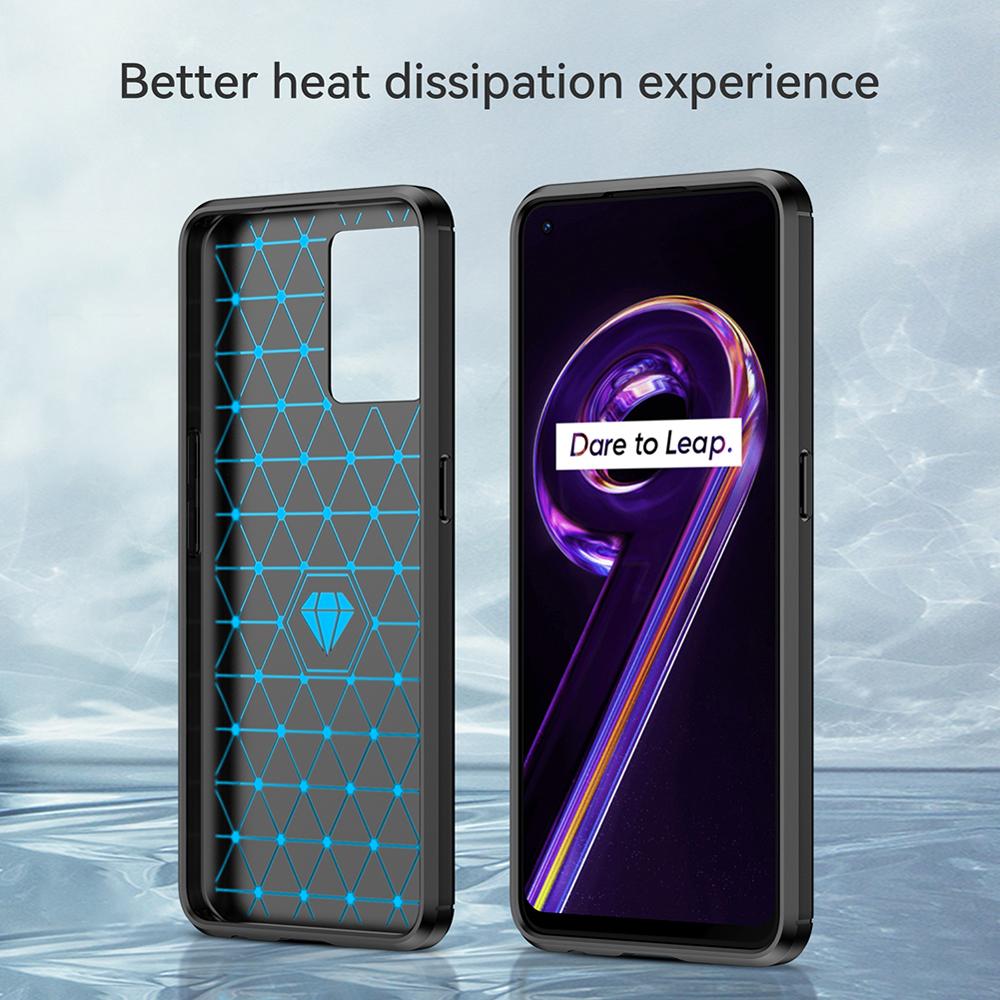 Ốp lưng cho Realme 9 4G / Realme 9 Pro+ 5G ốp silicone mềm Carbone phay xước chống sốc chống vân tay