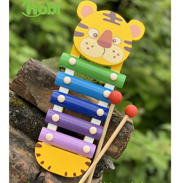 Đồ chơi gỗ - Đàn Xylophone 5 nốt hình con hổ