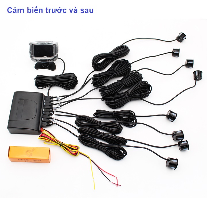 Bộ cảm biến hỗ trợ tiến lùi 4 mắt và 8 mắt tích hợp màn hình LCD 2,5 inch - Đo khoảng cách từ: 0.3-2m