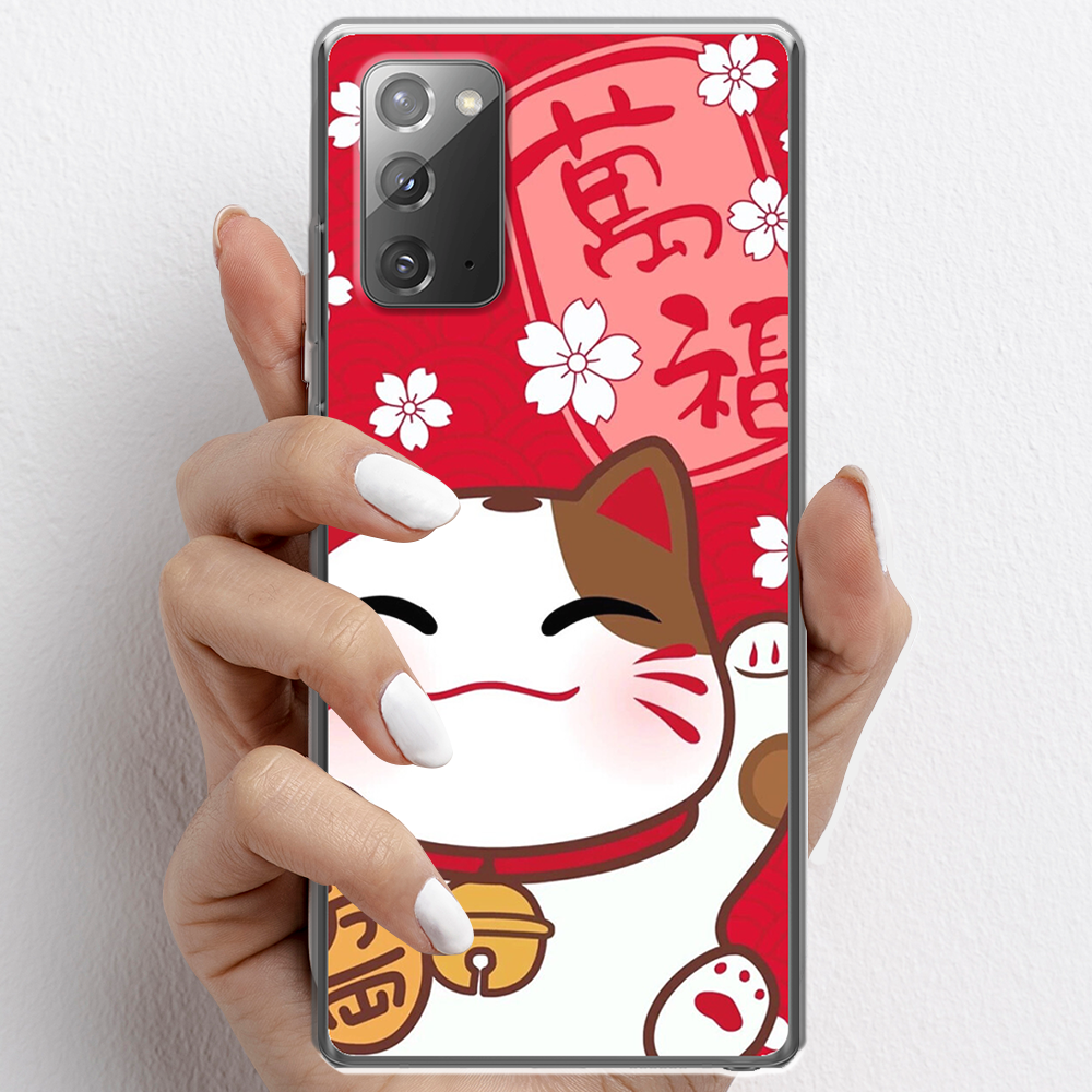 Ốp lưng cho Samsung Galaxy Note 20, Samsung Galaxy Note 20 Plus nhựa TPU mẫu Mèo thần tài